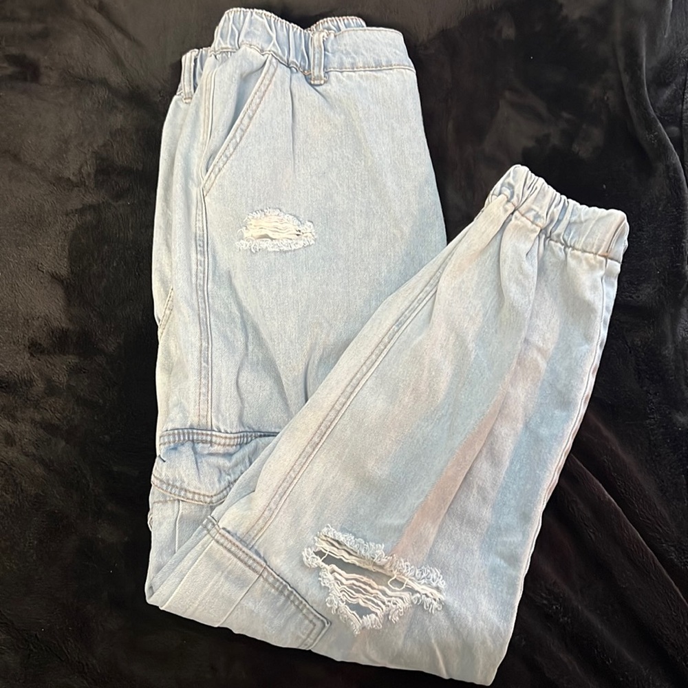 Forever 21 Jean cargo joggers